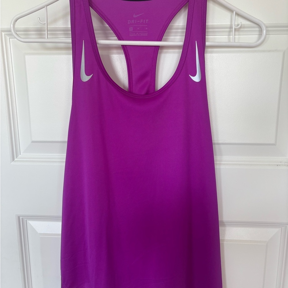 Nike Women's Purple Dri-FIT Tank Top- Size Medium